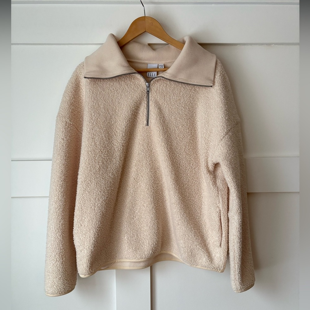 ELLE • Cozy Sherpa 1/4 Zip • Size L